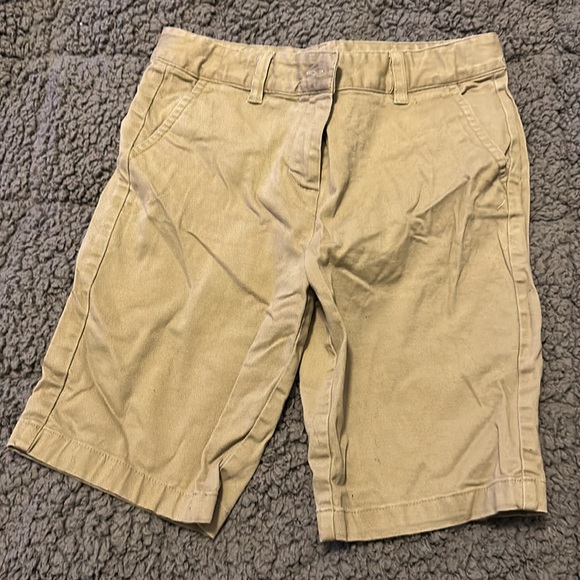 2 pair of boys khaki size 10 adjustable waist uniform approves shorts - Picture 2 of 3